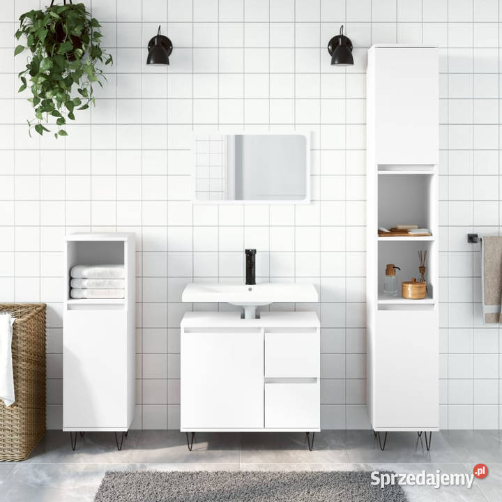 Szafka łazienkowa biała 30x30x190 materiał Warszawa