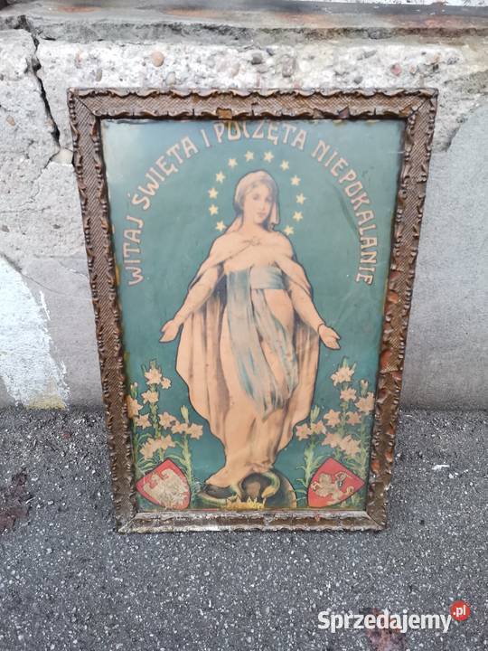 Stary unikatowy przedwojenny obraz oleodruk Katowice sprzedam