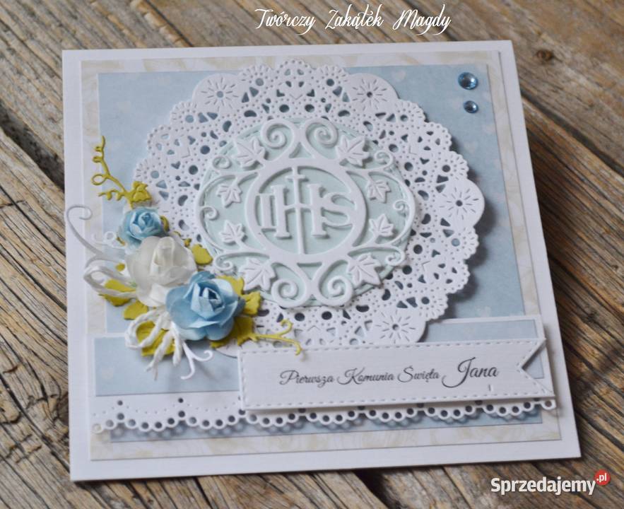 Kartka na Komunię ręcznie robiona różne wzory Słupsk