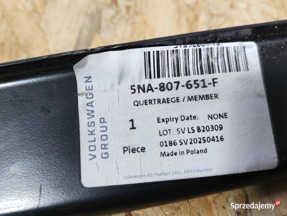 Belka Dolna Poprzeczka Zderzaka Przód Vw Tiguan Pleszew