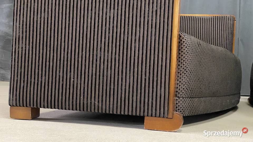Designerskie sofy art deco 2 orzech czeczot Budno