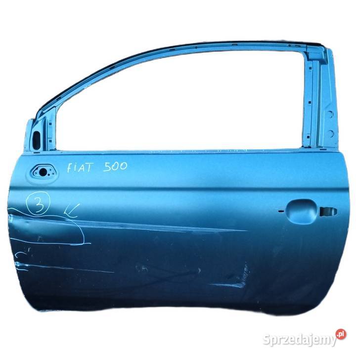 Drzwi lewe przednie Fiat 500 312 20152018 goła Karoseria