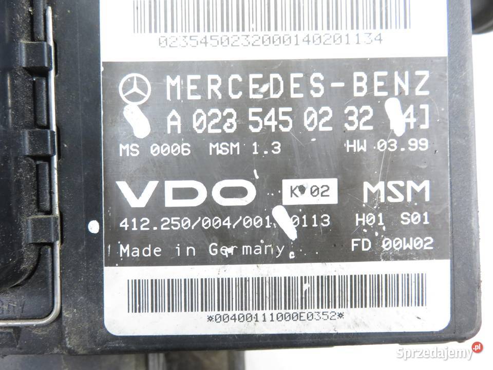 STEROWNIK MERCEDESBENZ W168 16 A0235450232