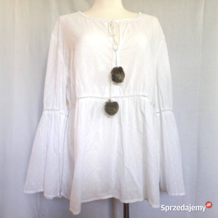 Bluzka biała Letnia bawełna r 5XL50 NOWA Białystok