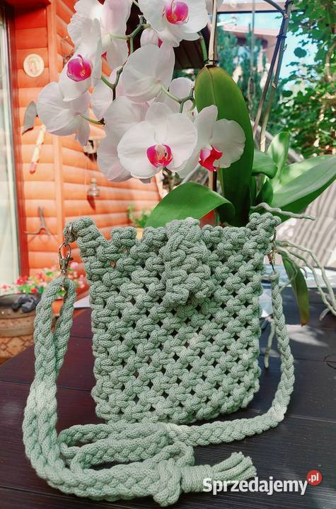 Torebka handmade w kolorze jasnej oliwki Białystok