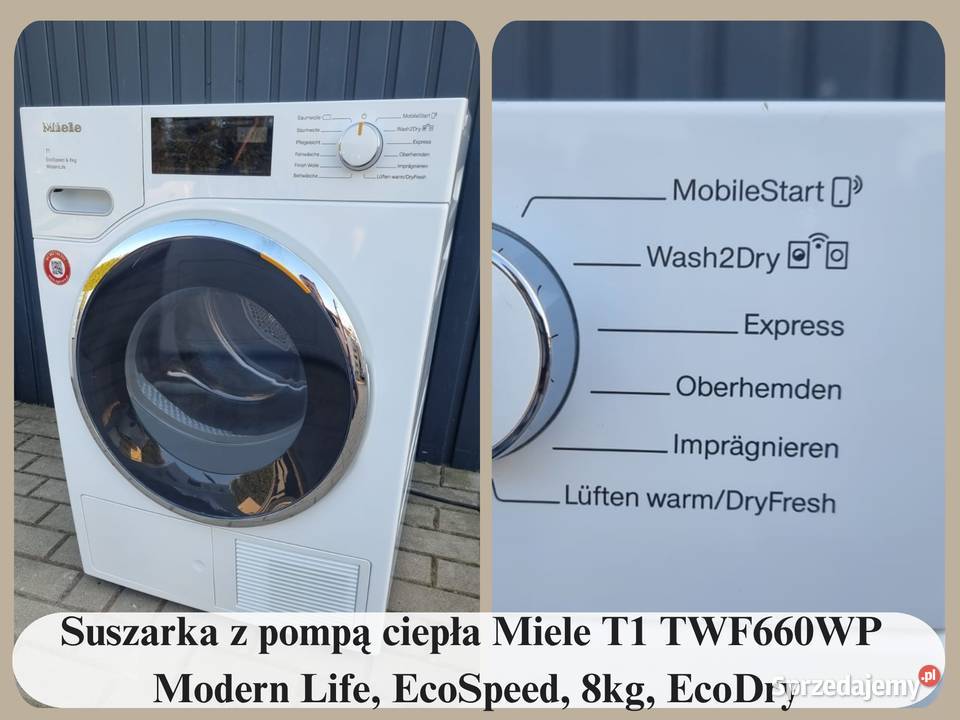 Suszarka z pompą ciepła Miele T1 TWF660WP Modern Gdańsk sprzedam