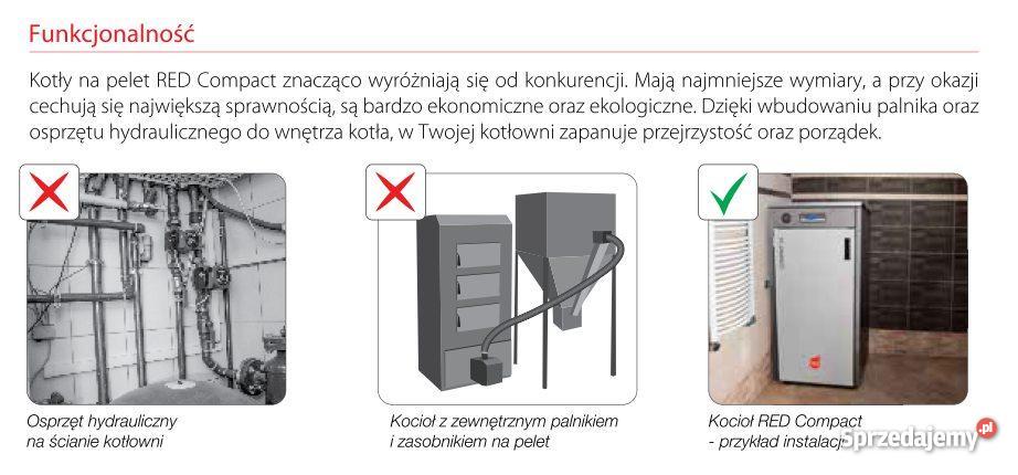 AUTOMATYCZNY kocioł co na pelet RED Compact 18 k stal sprzedam