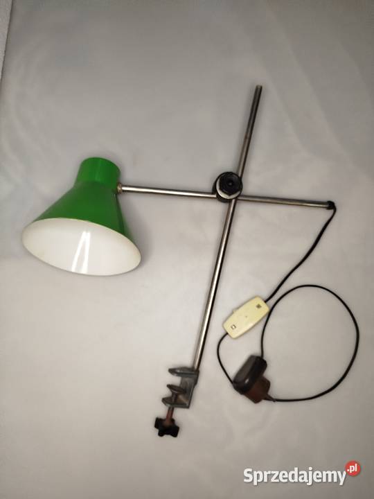 Zabytkowa lampka Biurkowa PRL łódzkie Zgierz