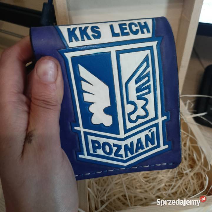 Lech Poznań tłoczony portfel męski wykonany Piłka nożna sprzedam