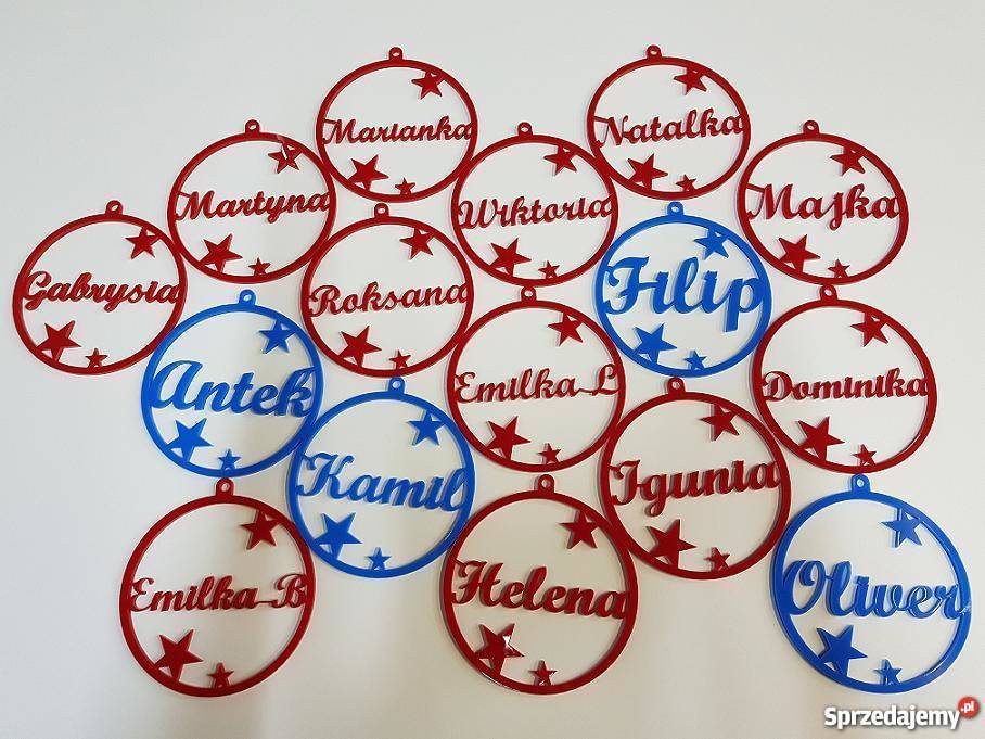 OZDOBY choinkowe EMPLAST różne kolory AKRYL Radwanice sprzedam