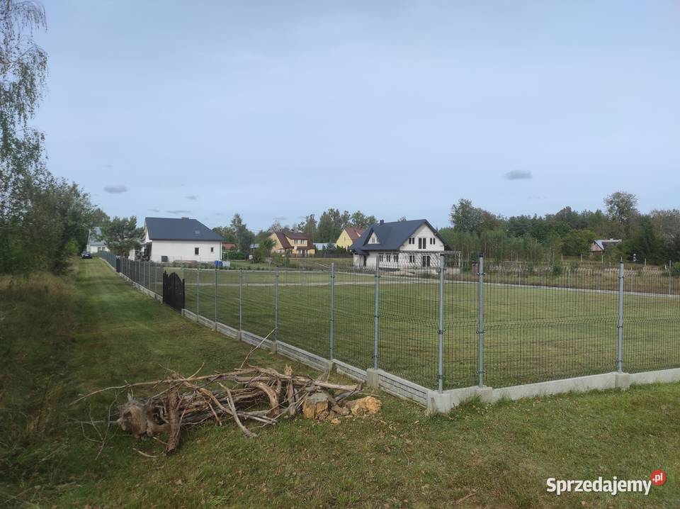 Dwie działki budowlane ogrodzone Płaska 16326 Zambrów