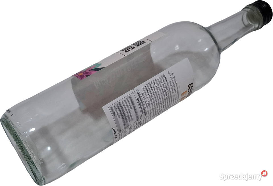 Szklana butelka 075L 75x30 Kreatywne szkło Czeladź sprzedam
