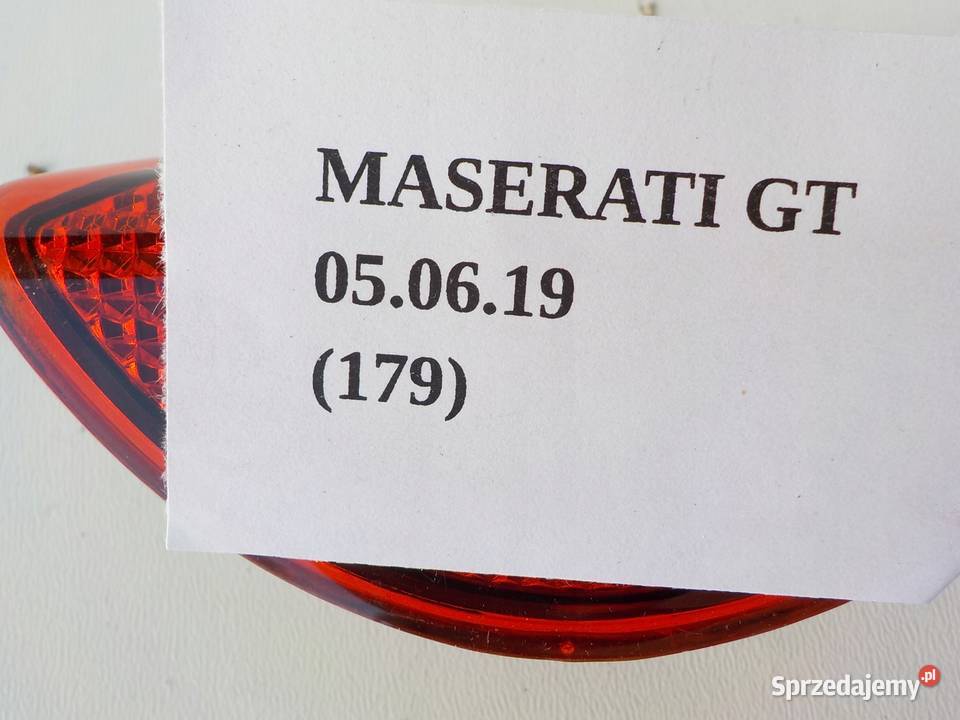 LAMPKA W DRZWI LEWE MASERATI GRANTURISMO osobowe wielkopolskie Nowy Tomyśl sprzedam