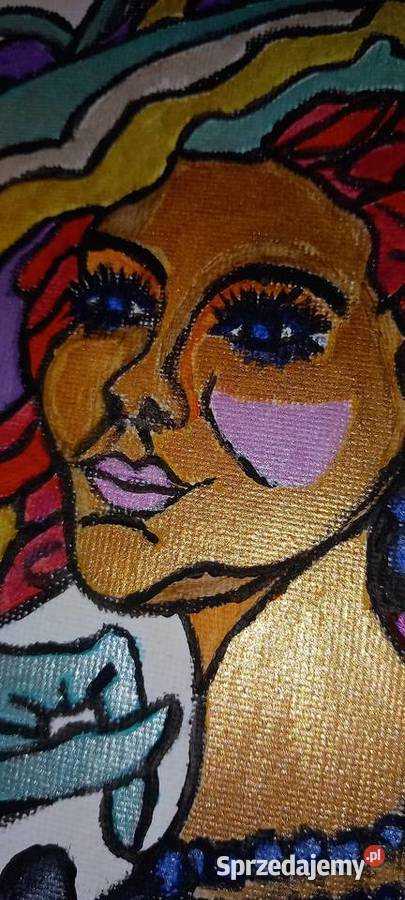 Kobieta w kapeluszu 24x30 Bydgoszcz sprzedam