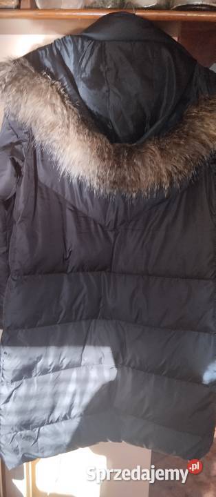 Płaszcz zimowy czarny kaptur z futerkiem opolskie Nysa sprzedam