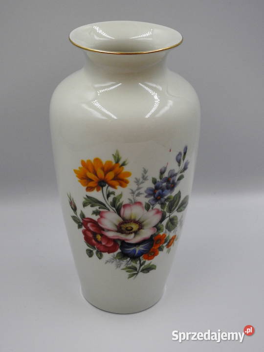 Piękny porcelanowy wazon sygnowany niemiecki Inowrocław