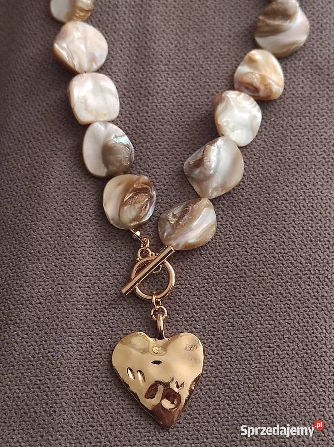 Naszyjnik z masy perłowej Wrzosowo