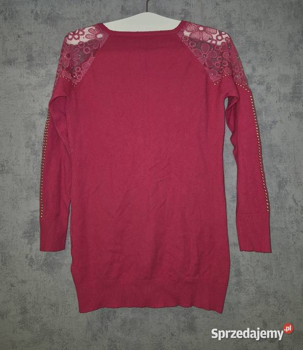 Bluzka damska róż koronka zip 38M Rozmiar 38(M)