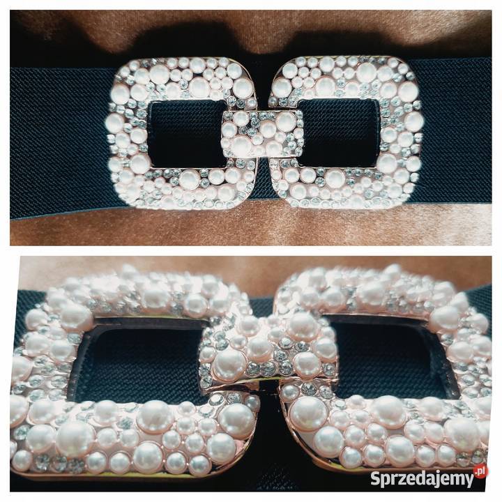 Pasek DamskiGUMA OZDOBNA BIŻUTERIA cekiny Wieluń