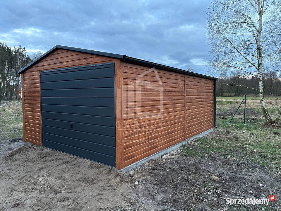 GARAŻ BLASZANY 4x6 m dwuspad drzw rynny 24m2 Braniewo sprzedam