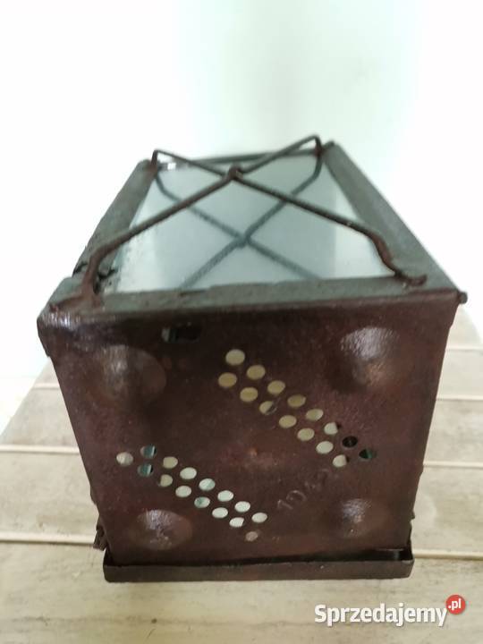 Niemiecka kolejowa lampa na swieczke z 1924 roku Kraków