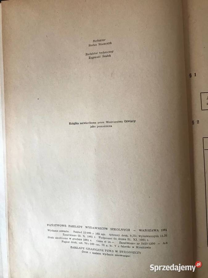 Krótka gramatyka języka łacińskiego 1961 Książki do nauki języka obcego Zbąszynek sprzedam