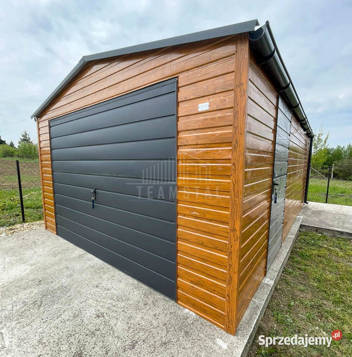 Garaz blaszany 5x6m brama uchylna drzwi okno opolskie Opole sprzedam