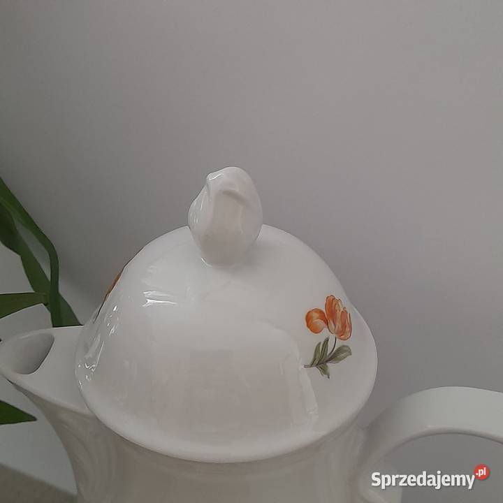 Serwis kawowy Kahla na 6 osób filiżanki dzbanek Bogatynia