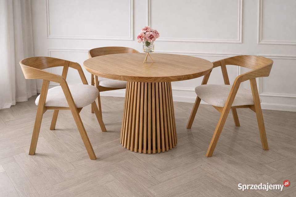 Stół Dębowy Okrągły LOFT 10 Rozkładany Do 4M Warszawa