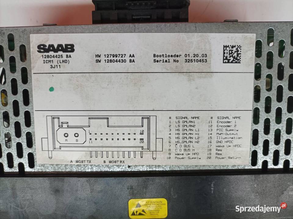 RADIO 12804425BA Saab 93 II 20022014 Rok produkcji 2003 Motoryzacja