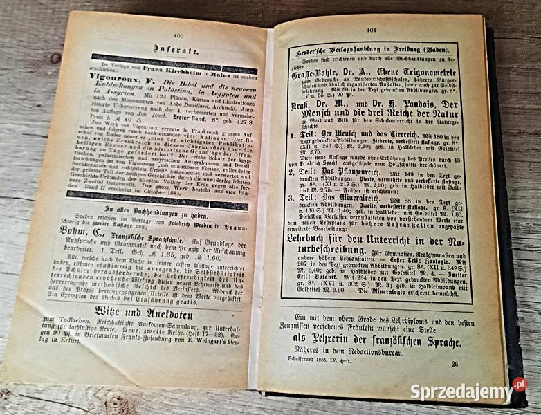 Der Schulfreund Eine Quartalschrift w j Ostrów Wielkopolski