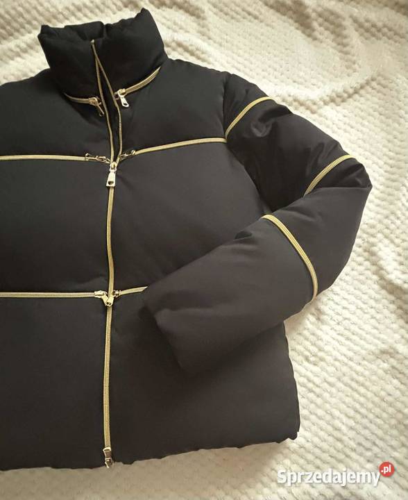 Moschino puchówka damska czarna zamki w kolorze Szczecin