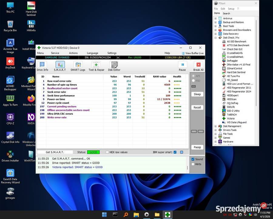 Dysk twardy Samsung SV0682D 68GB IDE ATA66 Retro Kraków