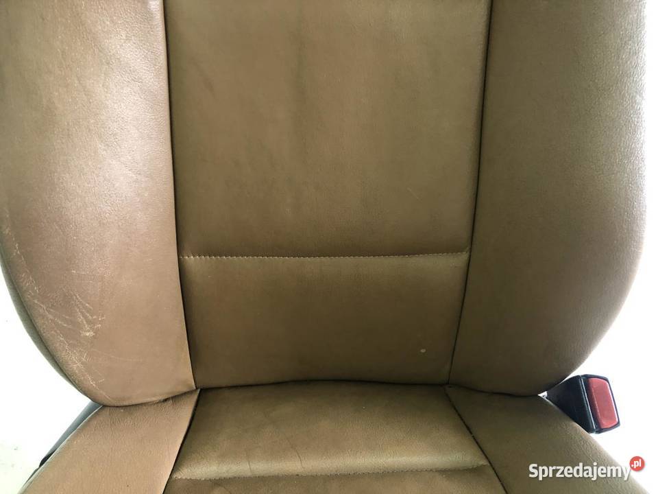 FOTEL PRAWY PRZÓD SKÓRA BEŻ BMW E46 EU Fotele i kanapy