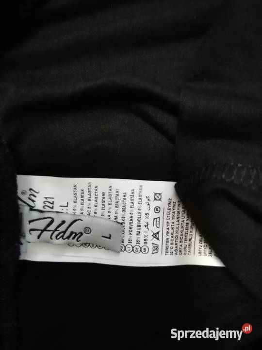 Leginsy czarne z białym wzorem Gdańsk sprzedam