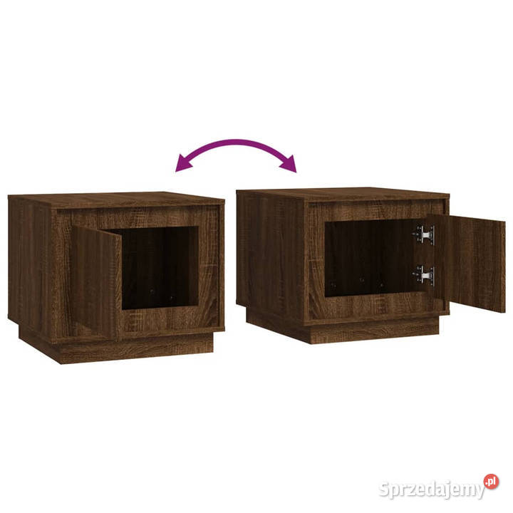 Stolik kawowy brązowy dąb 51x50x44 materiał sprzedam
