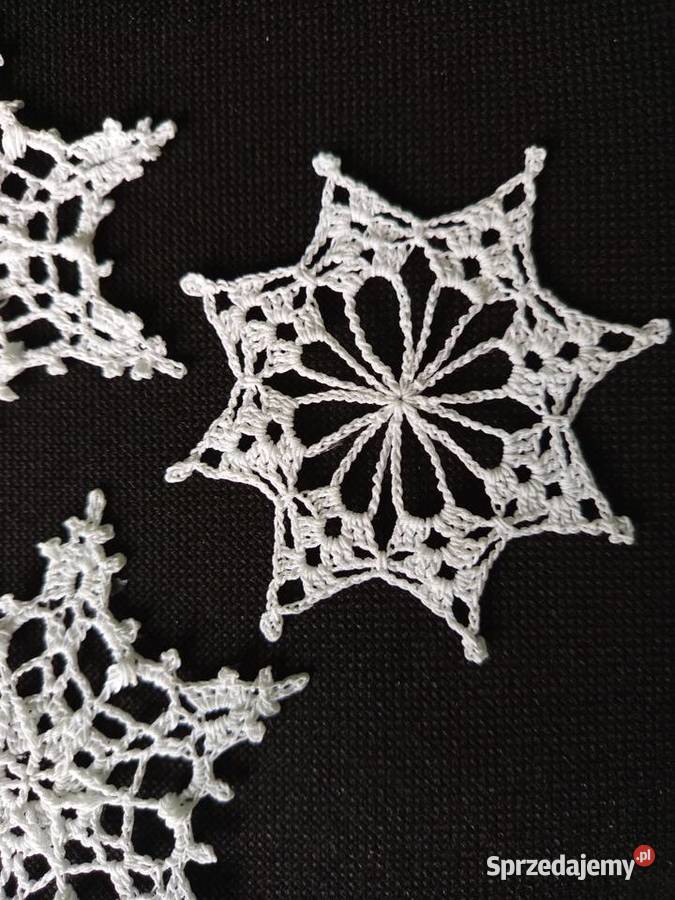 Gwiazdki szydełkowe Święta ozdoba rękodzieło Garbów