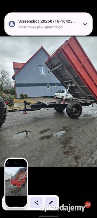 Przyczepa wywrotka trzy strony kujawsko-pomorskie sprzedam