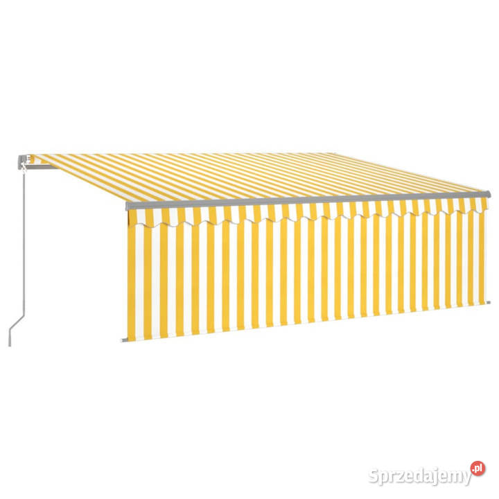Ręcznie zwijana markiza z zasłoną i LED 4x3 m