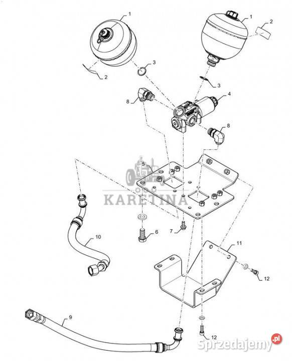 Holland T6090 T6070 Hydroakumulator 87703721 Jastrzębniki sprzedam