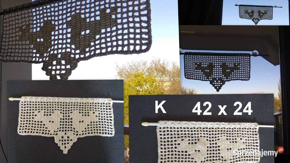Uroczeręcznie szydełkowane oxdoby 2 x ok42 x 24 Chojna