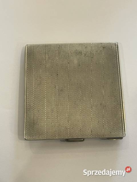 Srebrna pudernica 800 88 g z herbem Szreniawa Antyki Kraków