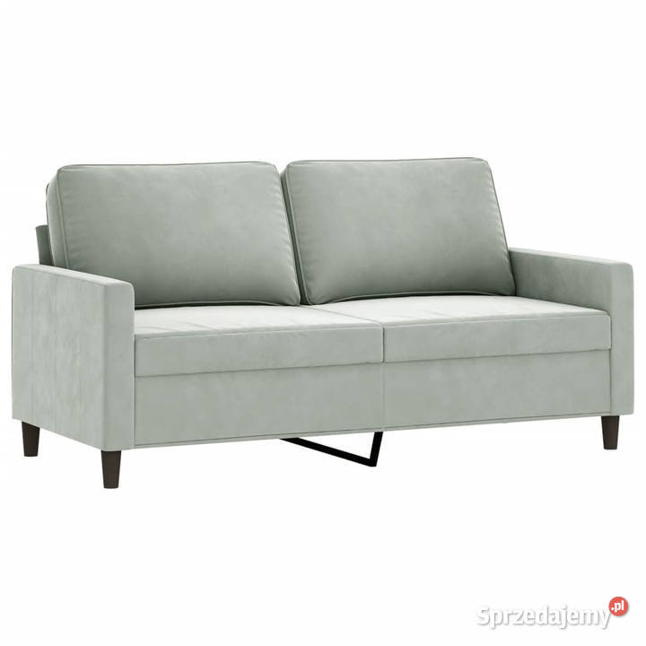 Sofa 2osobowa jasnoszara 140 tapicerowana