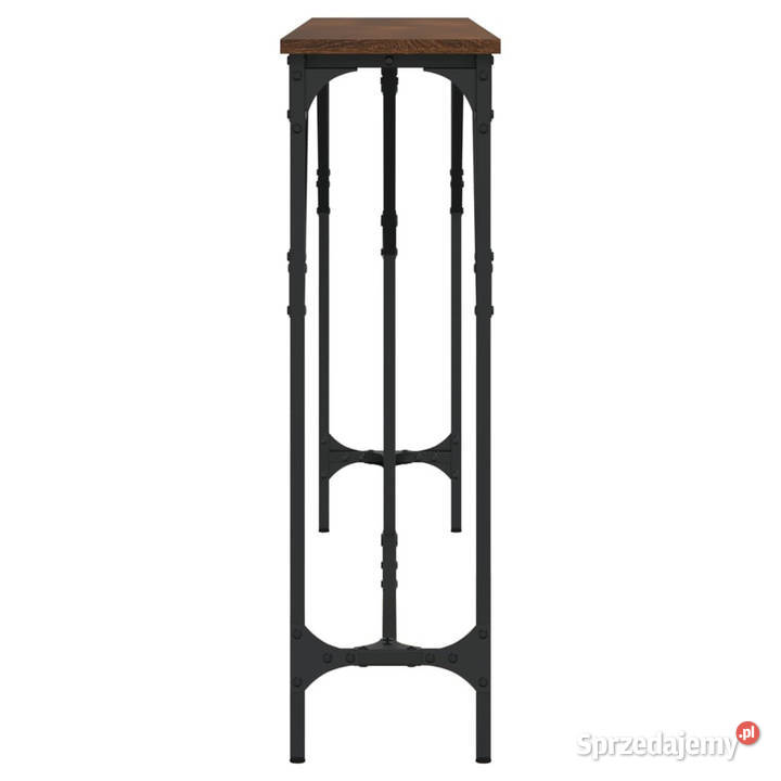Stolik konsolowy brązowy dąb 180x23x75 WM837771 Stoły Warszawa