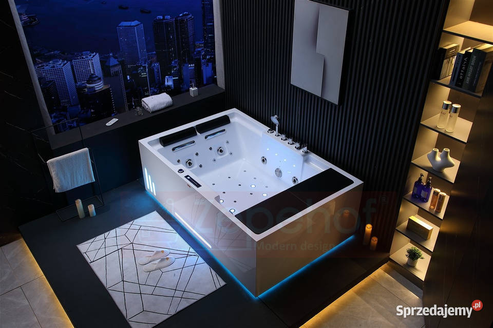 Wanna z hydromasażem EBD628 L prostokątna Grabówka