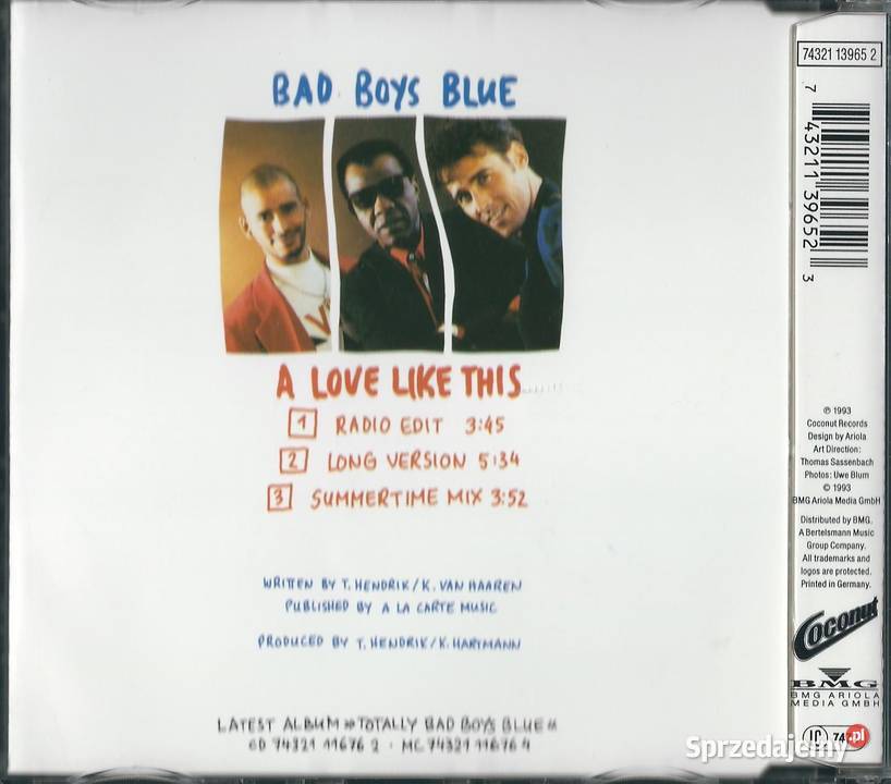 Maxi CD Bad Boys Blue A Love Like This 1993 Brwinów