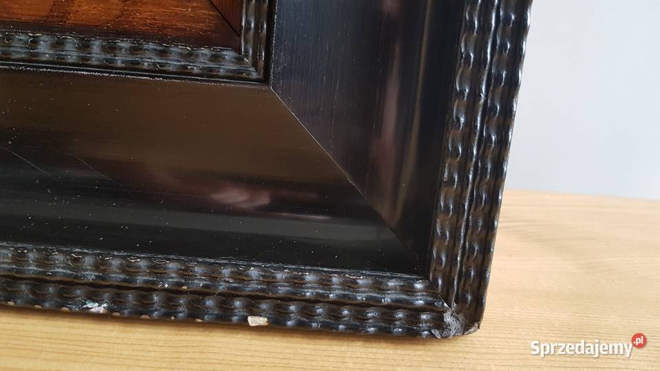 Stary duży olejny obraz pejzaż C Hartwig śląskie Dąbrowa Górnicza