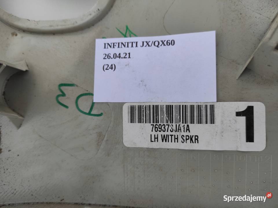 OSŁONA SŁUPKA TYLNEGO LEWA INFINITI QX60 JX osobowe Nowy Tomyśl