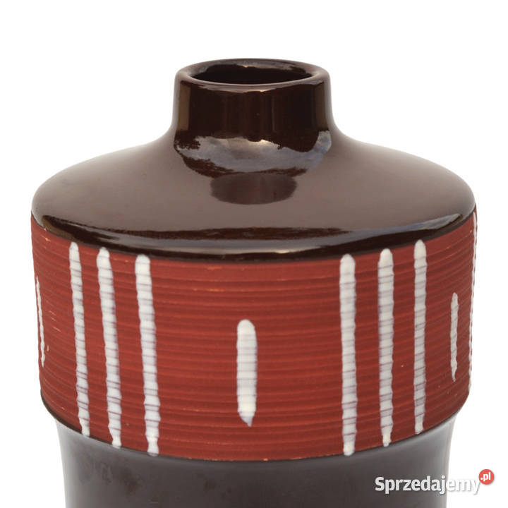 Ceramiczny wazon Keralit Litomyl Czechosłowacja brązowy Warszawa