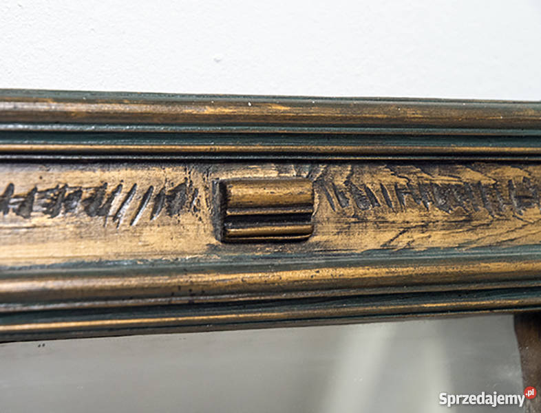 Lustro w ramie drewno odcienie zieleni Lustra